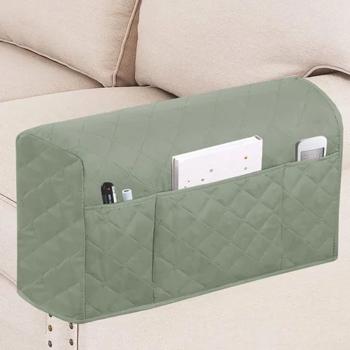 Vista 9 de Turquoize Fundas impermeables para reposabrazos de sillas y sofás, 2 unidades, protectores de brazo para sofá con bolsillo lateral, protector