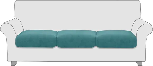 Vista 32 de Fundas de cojín de terciopelo para asiento de sofá, fundas elásticas para cojines de sofá, antideslizantes, protectores de muebles, fundas de cojín