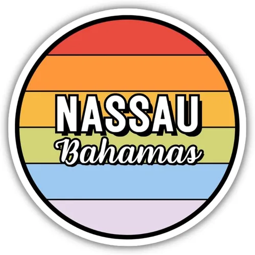 Vista 6 de Nassau Bahamas Travel Sticker, 2.5" Multiple Colors, Laptop Water Bottle Planner Journal, Collectible Places I've Been, Luggage Decal (Earth)