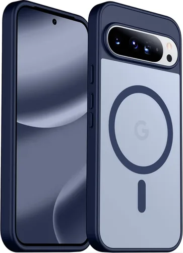 Vista 71 de SPIDERCASE Funda magnética para Google Pixel 9A, protección contra caídas de grado militar, delgada, translúcida, mate, a prueba de golpes