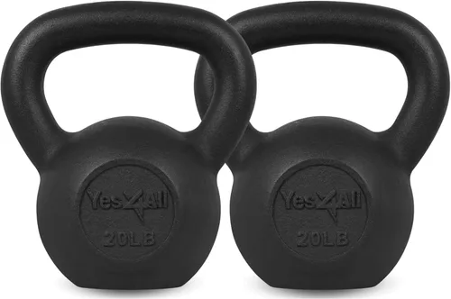 Vista 20 de Yes4All Pesa rusa de hierro fundido, pesas rusas para entrenamiento de fuerza 5-80 libras (5, 10, 15, 20, 25, 30, 35, 40, 45, 50, 60, 70, 80 libras)