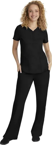 Vista 3 de Healing Hands Pantalón de hospital de etiqueta púrpura para mujeres modelo Taylor 9095 2 con cordón y 2 bolsillos