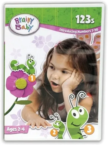 Vista 3 de Brainy Baby DVD 123s y libro de tablero de 123s: Presentamos los números 1 a 20 Edición Deluxe