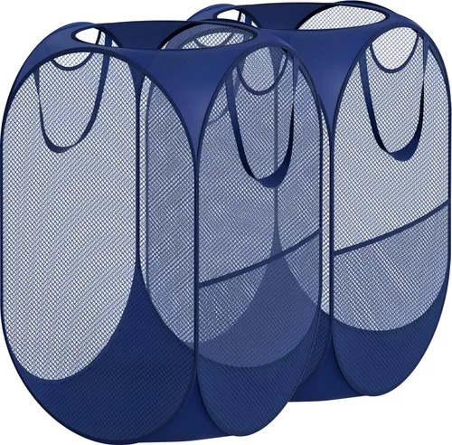 Vista 6 de Simple Houseware Mesh Pop-Up - Cesta de lavandería.