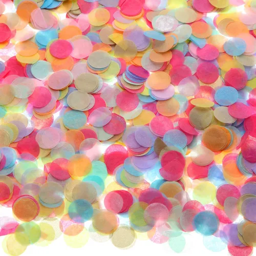Vista 9 de TecUnite - Confeti de tela de confeti negro y dorado (1 in)