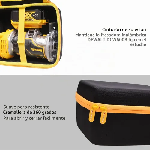 Vista 8 de LTGEM - Funda compatible con el enrutador inalámbrico DEWALT DCW600B / DWP611 20V Max XR (solo funda)