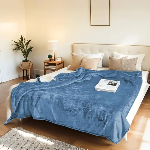 Vista 41 de Manta térmica eléctrica tipo throw tamaño 50"x60" - Tela de franela y sherpa de doble cara, 6 ajustes de calor y 3 horas de apagado automático