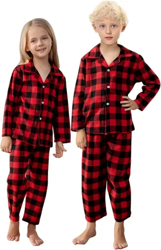 Vista 3 de Schbbbta Pijamas familiares de Navidad a juego para parejas, ropa de dormir de manga larga