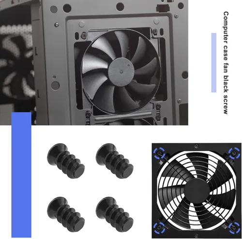 Vista 2 de ECSiNG 100 tornillos de repuesto para ventilador de refrigeración para carcasa de computadora, tornillos compatibles con ventilador de computadora