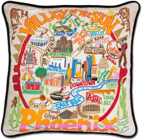 Vista 132 de Catstudio Portland (Oregon) - Almohada decorativa bordada