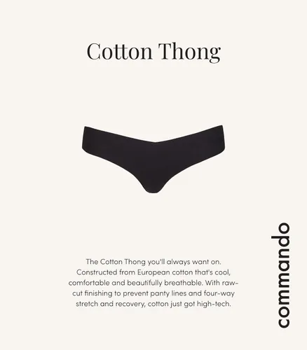 Vista 3 de commando womens Cotton Thong Cct01