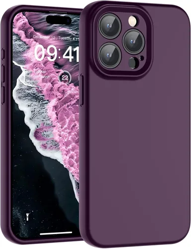 Vista 195 de SUPFINE - Funda diseñada para iPhone 12, silicona líquida premium con [forro de microfibra suave antiarañazos][protección de cámara mejorada], funda