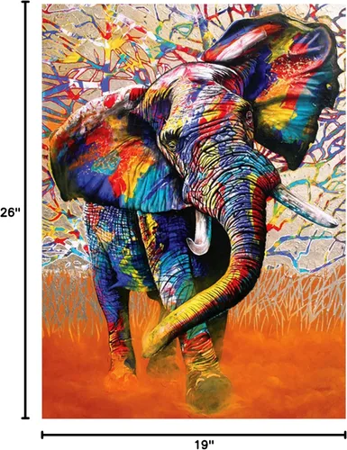 Vista 4 de Anatolian Puzzle - Colores africanos, rompecabezas de 1000 piezas, #1054