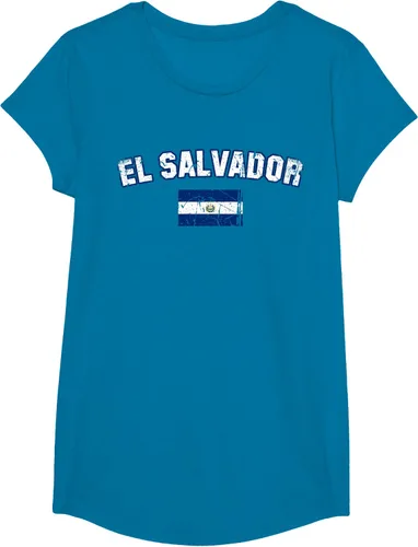 Vista 40 de EL SALVADOR Bandera Vintage Hombres Mujeres Niños Camiseta EL SALVADOR