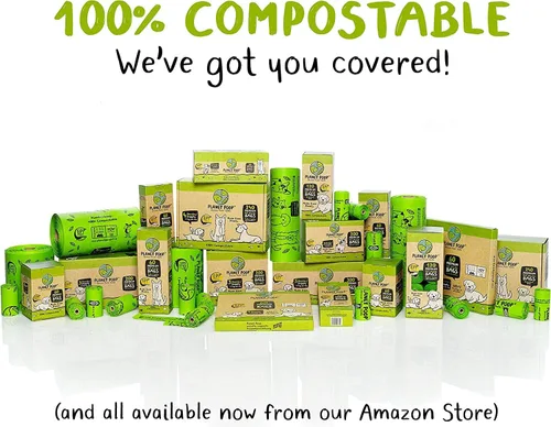 Vista 7 de Planet Poop Bolsas biodegradables para excrementos de perro, 180 unidades, a base de plantas, sin OMG, a prueba de fugas, compostables, sin