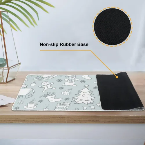 Vista 3 de Retro Christmas Snowmen Mouse Pad Large Gaming Mousepad with Non- Slip Rubber Base Smooth Face Gaming Mouse Mat Deskmat for Desk Pretty Office