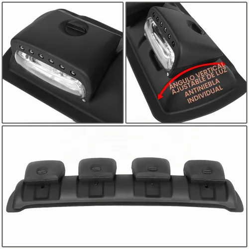 Vista 4 de DNA MOTORING FL-ZTL-360-CH Luz antiniebla universal montada en el techo con arnés de cableado e interruptor interior, ángulo de haz ajustable