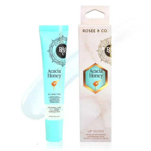 Vista 17 de Rosee - Brillo de labios vegano y libre de crueldad, maquillaje profesional, brillante de larga duración con manteca de karité, hidrata, protege
