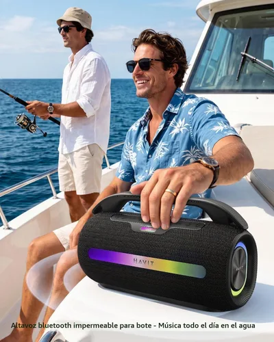 Vista 2 de havit - Altavoz Bluetooth para exteriores, 120 W máximo, altavoces fuertes