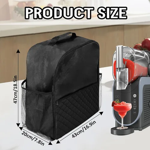 Vista 2 de Bolsa organizadora para Ninja SLUSHi Slushie Machine FS301 y FS299, para Ninja Slushie cubierta de polvo Accesorios Patrón de diamante Frozen Drink