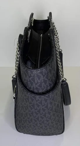 Vista 9 de Michael Kors Jet Set - bolsa de hombro para viaje con cadena grande, cartera triple Michael Kors Jet Set.