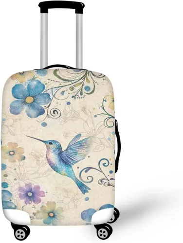 Vista 44 de COEQINE Funda para equipaje de viaje, protector de maleta, funda de equipaje lavable, tamaño S-XL (18-32 pulgadas), Blue Capy Bara Swim, L