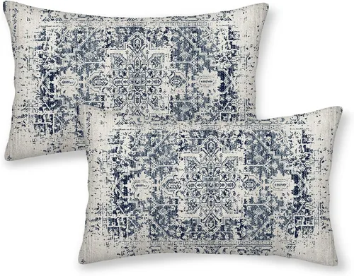 Vista 9 de BETGINY Fundas de almohada boho de 16x16 pulgadas, diseño étnico marrón beige, fundas de almohada decorativas para exteriores para sofá