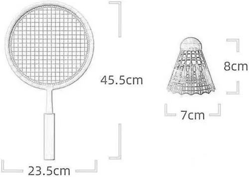 Vista 4 de Raquetas de bádminton para niños, raqueta de tenis de agarre cómodo, raqueta de tenis, juguetes deportivos para jugadores, zona