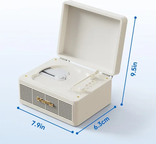 Vista 8 de Reproductor de CD con altavoces Bluetooth, control de aplicaciones Blanco