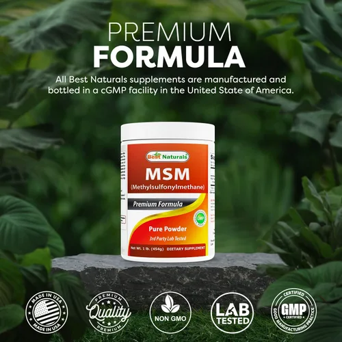 Vista 5 de Best Naturals Polvo MSM 100% puro, 1 libra
