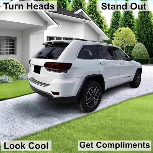 Vista 2 de BOGAR TECH DESIGNS Cubierta tintada para luz de freno trasera y reflector de parachoques compatible con Jeep Grand Cherokee 2014-2021, oscura