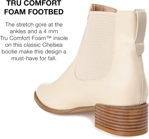 Vista 3 de Journee Collection Chayse Tru Comfort - Botines de espuma con tacón apilado para mujer