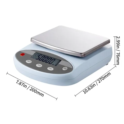 Vista 8 de Happybuy Balanza analítica de 105.82 oz x 0.00 oz, báscula digital de laboratorio de alta precisión, pantalla LCD, conversión de 13