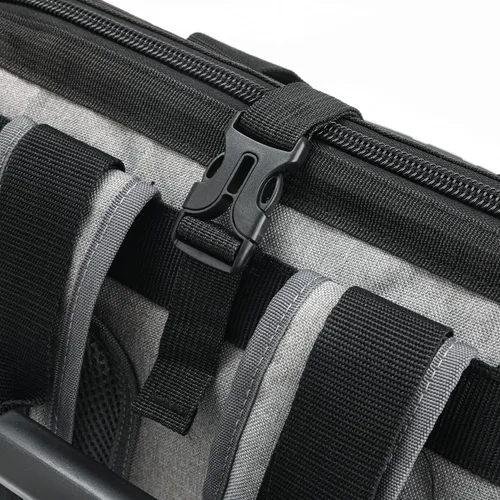 Vista 7 de Mochila de herramientas con compartimento para laptop Bolsas de herramientas resistentes con base moldeada impermeable, soporte trasero acolchado
