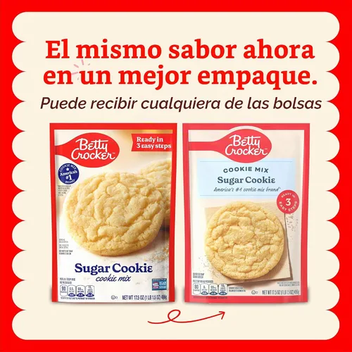 Vista 3 de Betty Crocker Galletas de azúcar, mezcla para hornear galletas, 17.5 oz