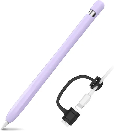 Vista 9 de AhaStyle Funda protectora de silicona antideslizante [kit de correas de adaptador de cable añadido] compatible con iPad Pencil de 1ª
