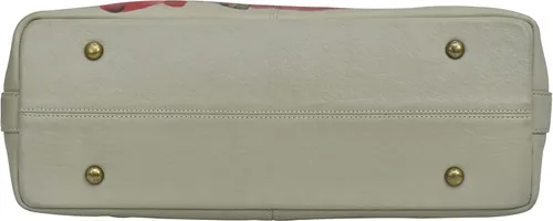 Vista 7 de Anna by Anuschka Women's Hand-Painted Genuine Leather Studded Side Hobo
