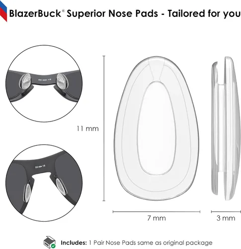 Vista 2 de BLAZERBUCK Pieza De Nariz De Repuesto Para Gafas De Sol Oakley Holbrook Metal OO4123 - Transparente