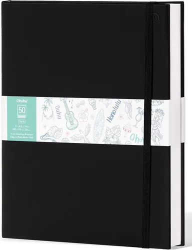 Vista 11 de Ohuhu Cuaderno de dibujo artístico de doble cara de 5.5 x 8.5 pulgadas, 50