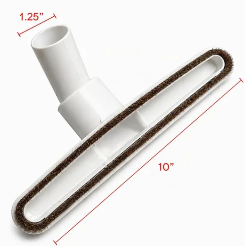 Vista 4 de Cepillo de plástico para suelo con cerdas de pelo de caballo, se adapta a varitas de aspiradora de 1.25 pulgadas, camino de limpieza de 10 pulgadas
