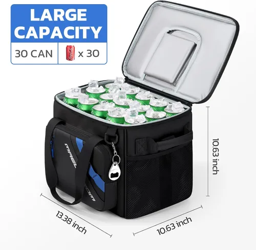 Vista 5 de Maelstrom 30 Can Collapsible Soft Cooler Bag with Quick Access Opening 5-layer Insulation,16h Cold, Leakproof, Waterproof, Multiple Pockets