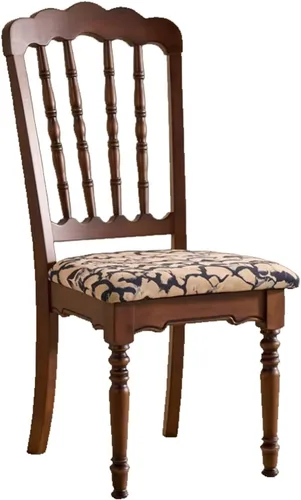 Vista 11 de Wooden Dining Chairs Set of 4 Upholstered Kitchen Chair with Slatted Backrest, Classic Armless Dining Chair for Restaurants/Kitchens(Fabric Cushion