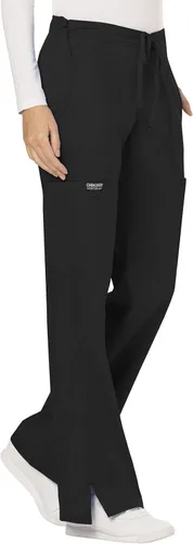 Vista 8 de Cherokee - Pantalones quirúrgicos elásticos Workwear Revolution WW120 para mujer, suaves y con cordón ajustable Negro