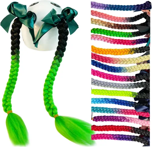 Vista 10 de 2 piezas de coletas para casco de motocicleta, cola de caballo para casco de bicicleta, trenzas para cualquier casco/diseño reutilizable con ventosa