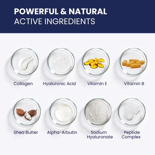 Vista 3 de Crema facial 6 en 1 para hombres: crema antienvejecimiento y arrugas para hombres con colágeno, ácido hialurónico, vitaminas E y B, manteca