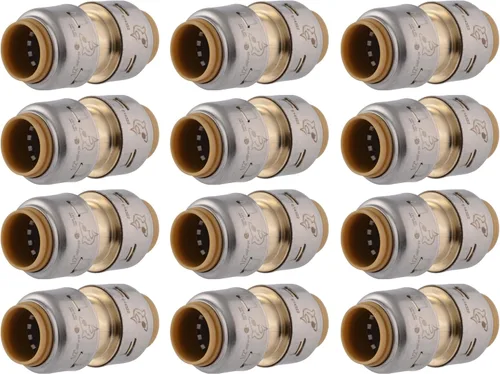 Vista 11 de SharkBite Max Acoplamiento de 1 Pulgada, Accesorio de Plomería de Latón de Conexión a Presión, Tubería PEX, Cobre, CPVC, PE-RT, HDPE, UR020A