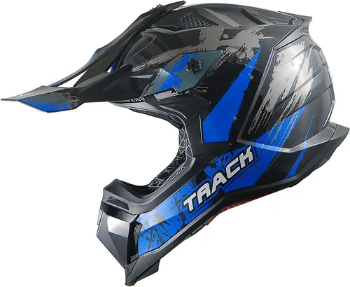 Vista 7 de 1Storm - Casco de motocross para adulto ATV Dirt Bike BMX MX de estilo de pista en montaña JH601; de fibra de carbono negro