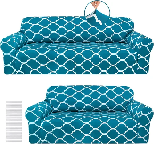 Vista 22 de Peryiter Juego de 1 funda de sofá gris oscuro para sala de estar, fundas de muebles para sofá y sofás, funda de sofá biplaza o sillón, protector