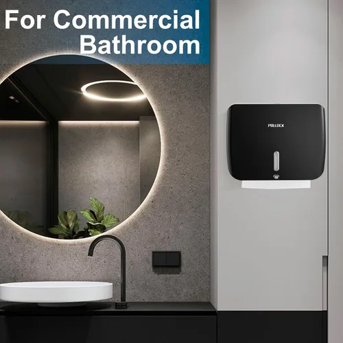 Vista 6 de Dispensador de toallas de papel para montaje en pared, dispensador de toallas de mano plegado múltiple/triple en C, dispensador de toallas de papel