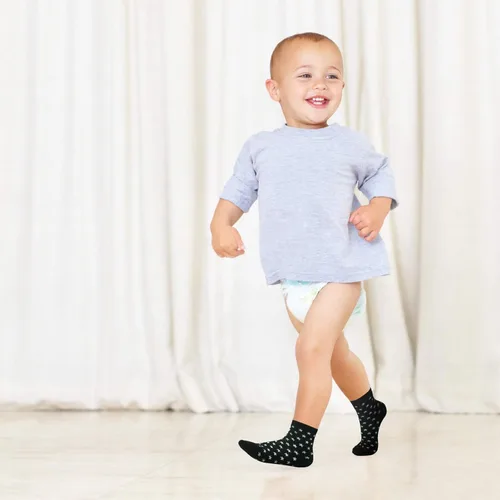 Vista 2 de SkiBeaut Calcetines antideslizantes para niños y niñas de 1 a 7 años, 12 pares de calcetines para niños y niñas